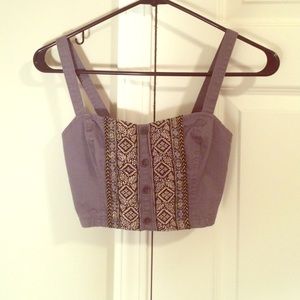 Urban outfitters emboridered crop size S