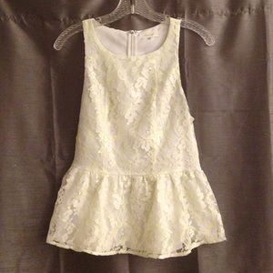 Sugarlips Floral Lace Peplum Tank