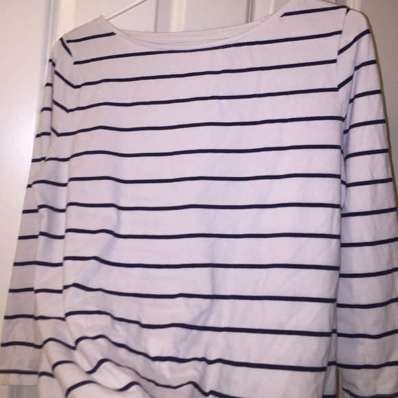 Striped navy blue and white shirt