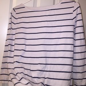 Striped navy blue and white shirt