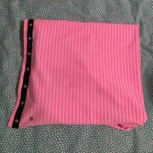 Pink and white striped lulu lemon scarf