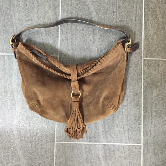 Suede Coach purse
