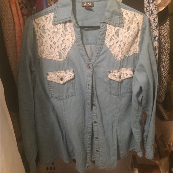 🔴SOLD🔴 Lace Jean top