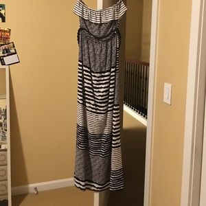 Black and white striped maxi dress!
