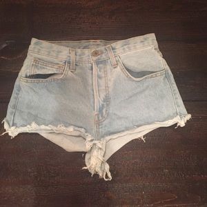 Brandy Melville Light Wash Denim Shorts