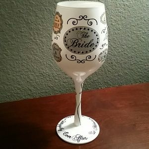 Bride wine glass