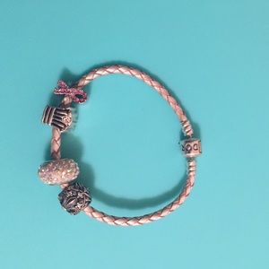 Pandora bracelet with non-authentic charms