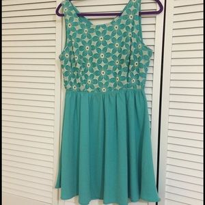 MINE dress in teal