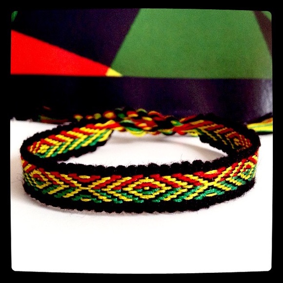 2 for $9 ⇨ Rasta Woven Bracelet - Picture 2 of 2