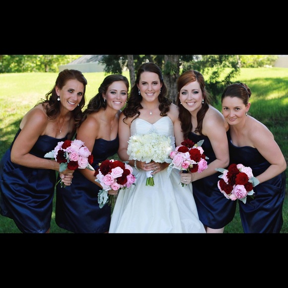 David's Bridal Strapless Dress