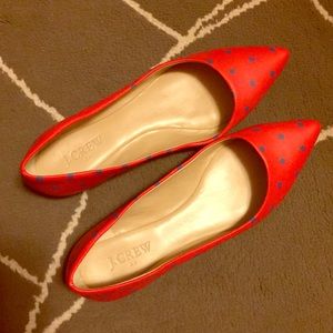 Jcrew polka dot flats. Never been worn!