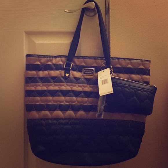 Brand new Betsey Johnson tote with wristlet