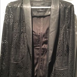 Dolce Vita Black Vegan Leather Blazer size medium