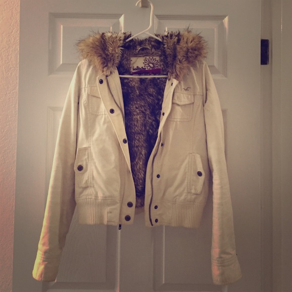 Hollister faux fur lined jacket
