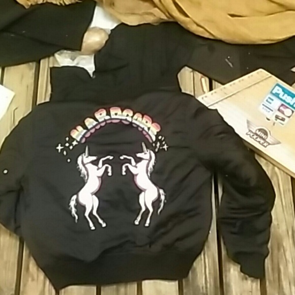 Unicorn grunge silk bomber jacket.