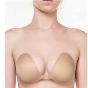 Sticky boob nude bra+Free black strapless push up