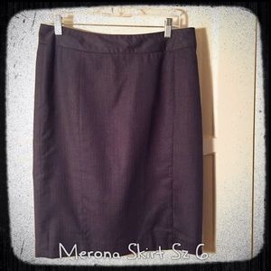 Merona Pencil skirt grey with pin stripes Size 6