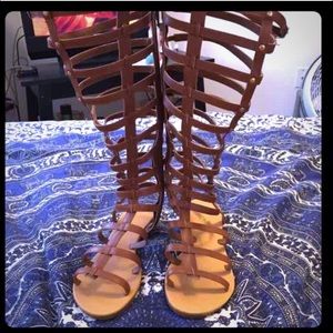 Brown Charlotte Russe gladiator sandals