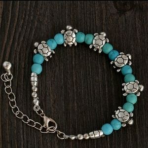 Turtle and turquoise bracelet