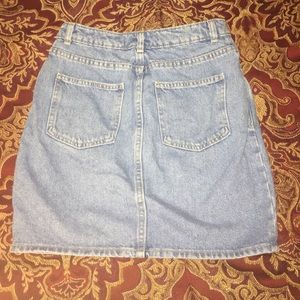 The High Waist Denim Mini Skirt