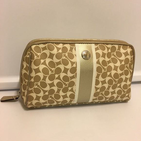 Coach Leather Cosmetic Bag