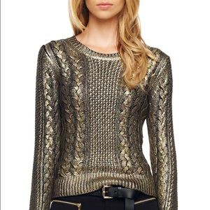 MICHAEL Michael Kors Foiled Fisherman Sweater