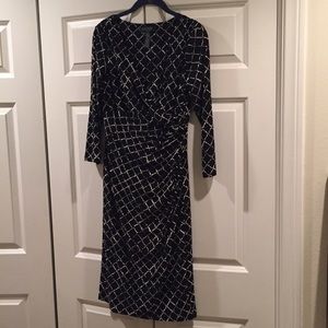 Ralph Lauren Silver Clasp Wrap Dress