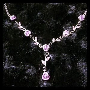 Lavender Rose Necklace