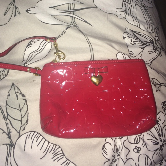 Red Coach wristlet.