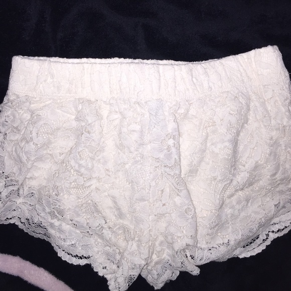 White lacey shorts