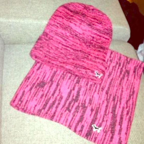PINK Beanie and scarf