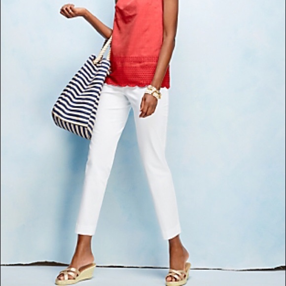 Talbots Pants - NWT Talbots curvy crop petite white pants