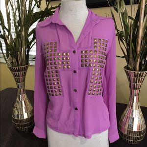 [ 🆕 ] Lavender double cross blouse