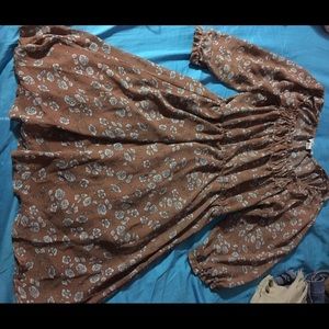 Tan flower summer dress