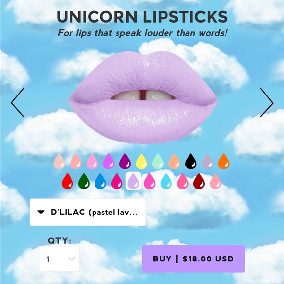 D'Lilac by LimeCrime lipstick