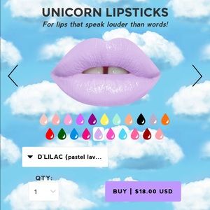 D'Lilac by LimeCrime lipstick