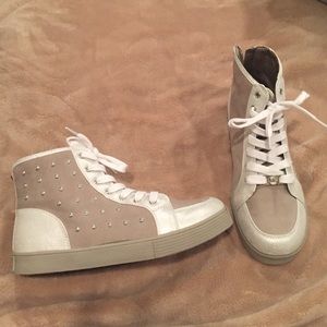 Michael Kors Studded/Suede High Top Tennis Shoes