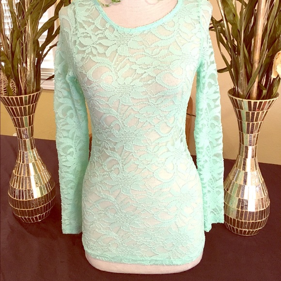[ 🆕 ] Lace teal shirt - Picture 1 of 1