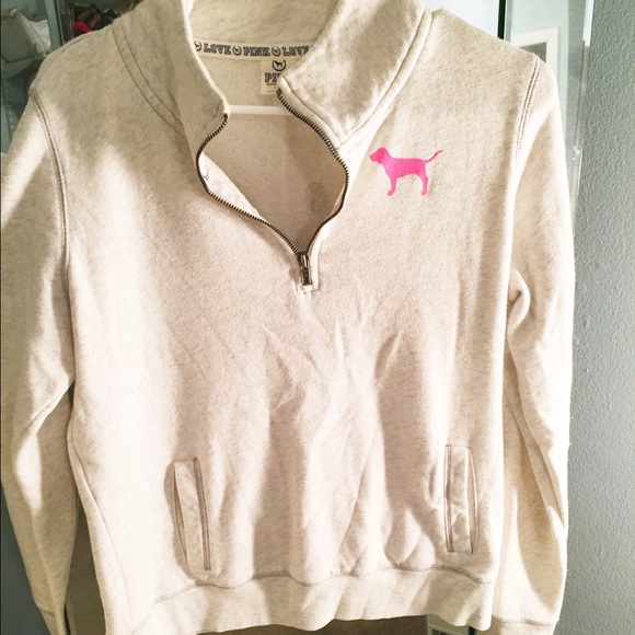 PINK Pullover half zip sweatshirt