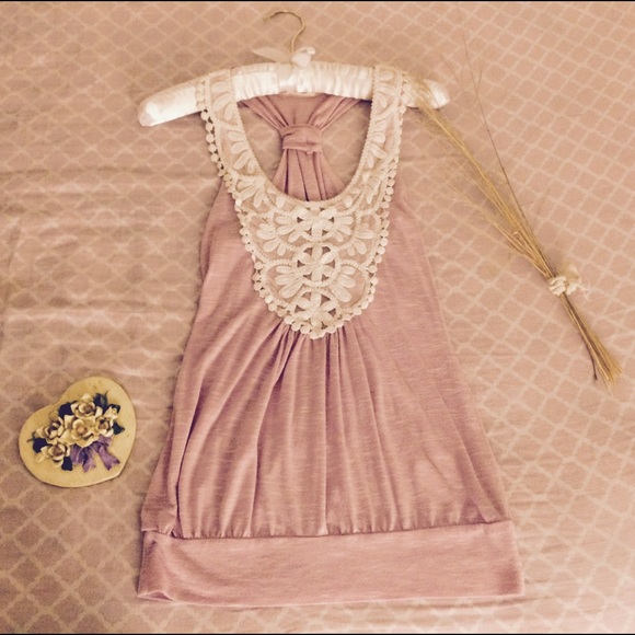 Pink Lacy Top