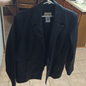 Black leather jacket
