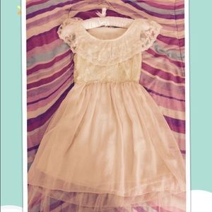 Pastel Pink and Cream Dress
