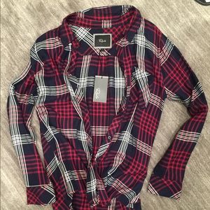 Red and Navy Rails button down