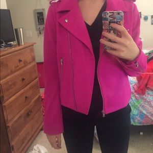 Fuchsia pink jacket from Gap. Size S