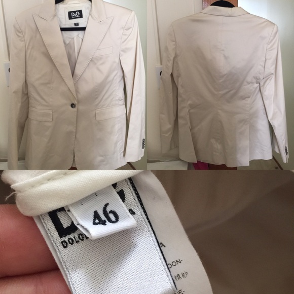 Authentic D&G Ivory Blazer size 46