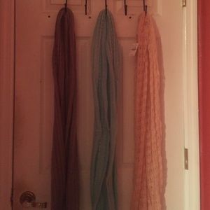 Bundle of three infinity scarves