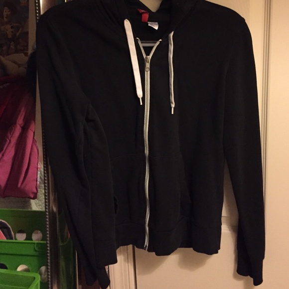Black zip up hoodie