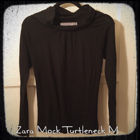 Zara collection Black Mock Turtleneck Size Medium