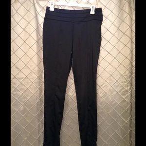 h&m black satin ankle pants sz 8
