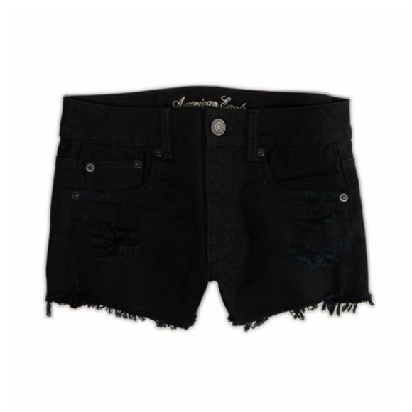 American Eagle Outfitters Pants - Black frayed shorts